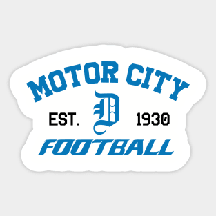 Motor City Football Light Sticker